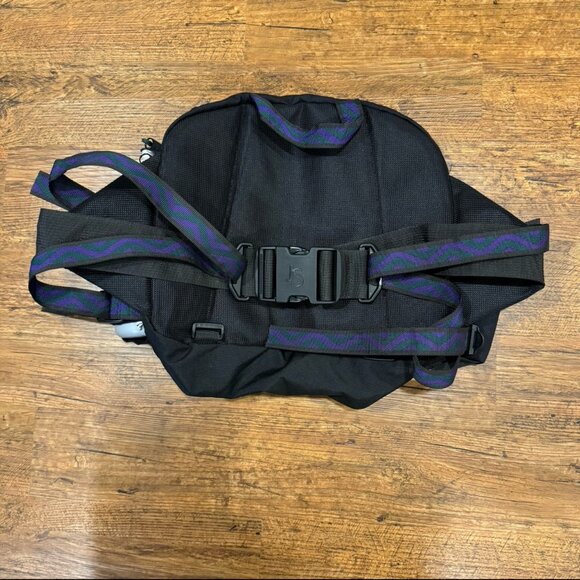 Vintage JanSport Black Large Outdoor Hiking Fanny Pack Waist Bag w/ Water Bottle - Picture 2 of 6